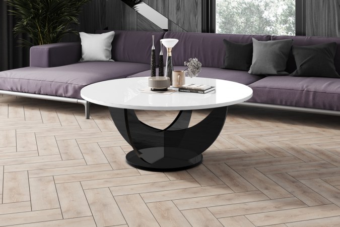 CAPRI 100 round coffee table (high gloss/different colours)